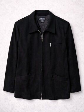 Laura Scott Women's 100% Wool Black Blazer Classic Zip-Front Career Size 18